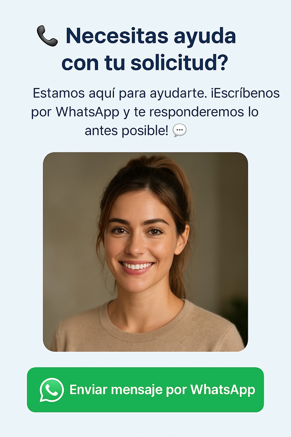 Contáctanos ClickPréstamo por WhatsApp